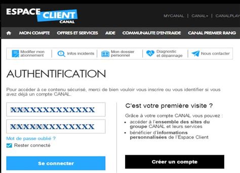 service client canal mon compte.
